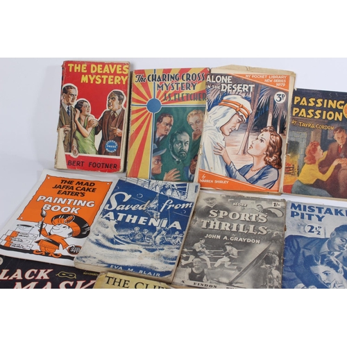 572 - A fantastic collection of vintage 'pulp fiction' books, to include More Sports Thrills by John A Gra... 