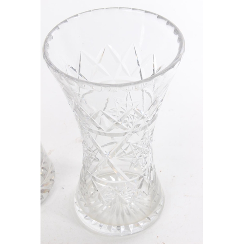 610 - A stunning Tyrone crystal vase and another.