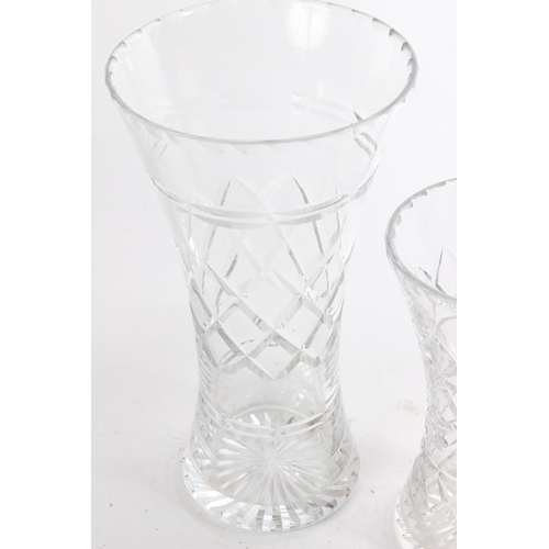 610 - A stunning Tyrone crystal vase and another.