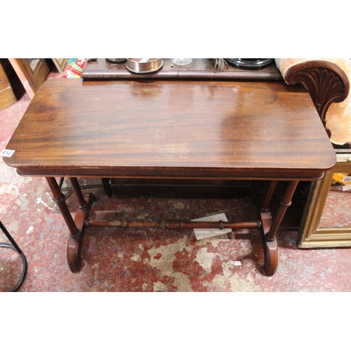 612 - A stunning antique mahogany library table, measuring 40cm x 68cm x 90cm.