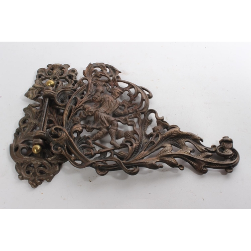 622 - A large highly decorative Scottish theme bracket.