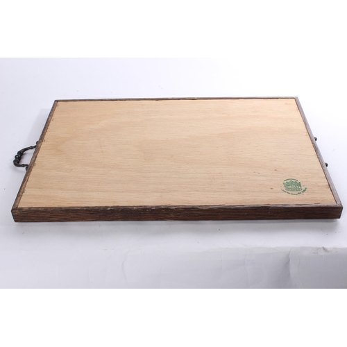 645 - A tile topped tray (a/f).