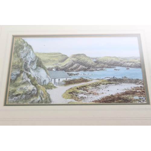 653 - A pair of framed prints 'Ballintoy Harbour' and 'Dunluce Castle' by Martin D Cooke.