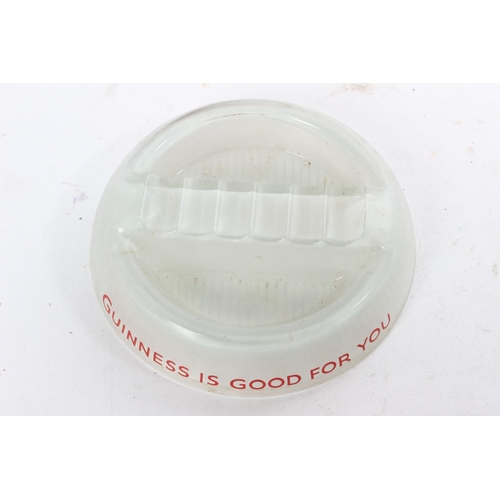 673 - A vintage 'Guinness is Good For You' glass ashtray.