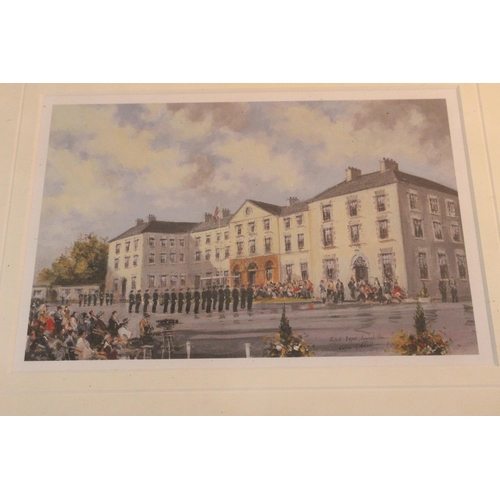 678 - A framed print 'RUC Depot, Enniskillen' by Colin Gibson.