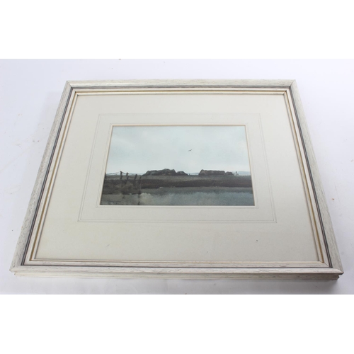 682 - An early framed watercolour 'Bogland, Carclinty, Co Antrim' signed W J Haughton.