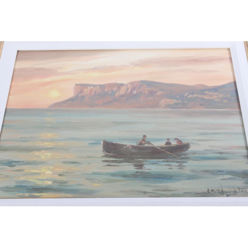 683 - A gilt framed oil painting 'Fairhead, Co Antirm' by Donal McNaughton.