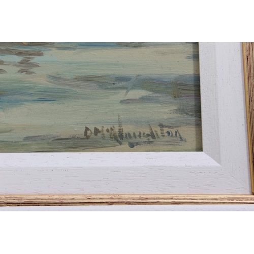 683 - A gilt framed oil painting 'Fairhead, Co Antirm' by Donal McNaughton.