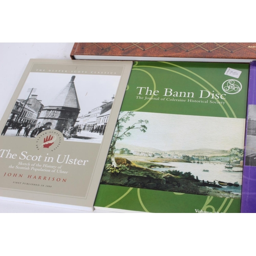 498 - Four 'The Bann Disc' local history books and two others.