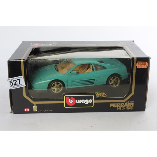 527 - A boxed Burago Ferrari 348TB (1989) toy car, scale 1:18.