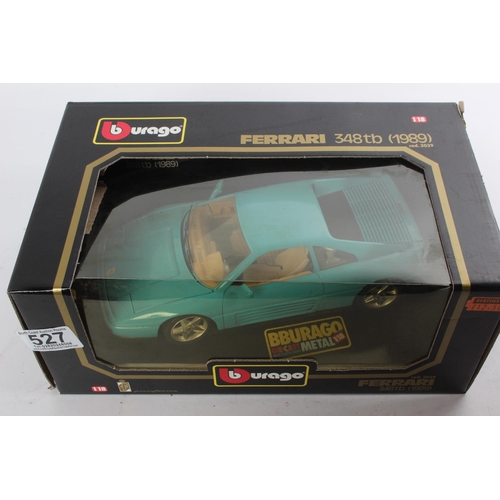 527 - A boxed Burago Ferrari 348TB (1989) toy car, scale 1:18.