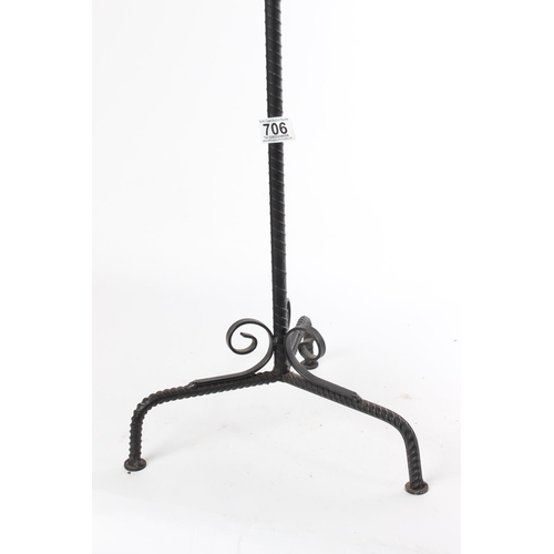 706 - A tall five branch candleholder.