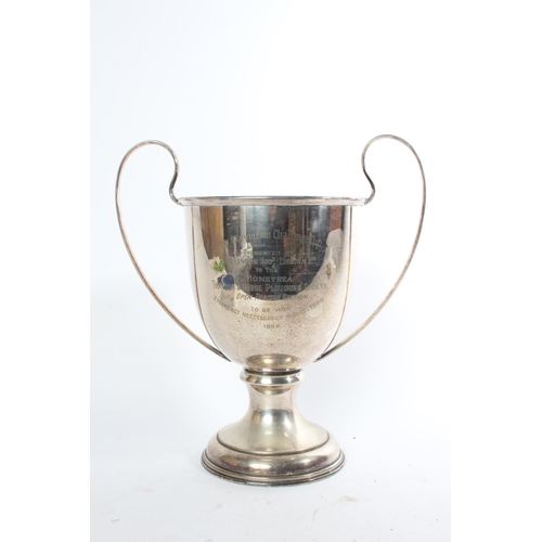 713 - A large silver plated presentation cup 'The Stevenson Challenge Cup - Presented by Stevenson Bros, L... 