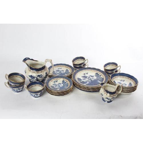 714 - A stunning antique Booths - Real Old Willow A8025 tea set including pudding bowls and more.