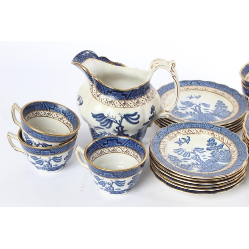 714 - A stunning antique Booths - Real Old Willow A8025 tea set including pudding bowls and more.