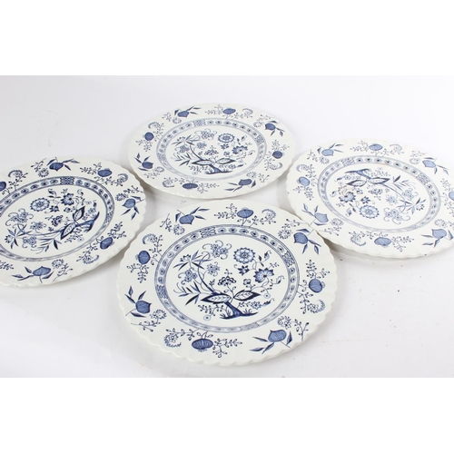 725 - Four J & G Meakin Classic 'Blue Nordic' dinner plates.