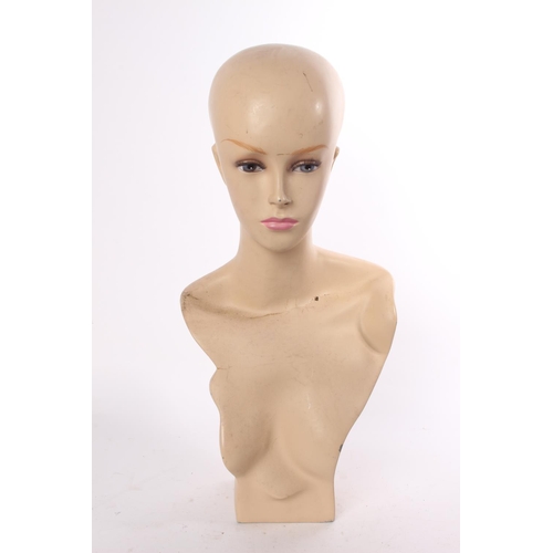 733 - A vintage mannequin bust.