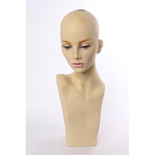 736 - A vintage mannequin bust.