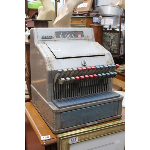 738 - An antique Gross cash register with key.