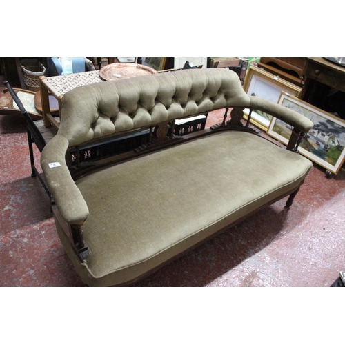 747 - A stunning antique mahogany two seater window seat.