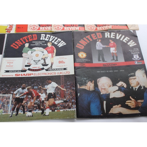 761 - A lot of vintage football programmes to include 'Welcome to Old Trafford - Manchester United v Newca... 