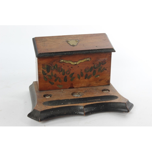 787 - An antique desk tidy/storage box.