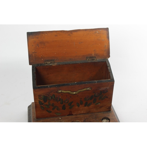 787 - An antique desk tidy/storage box.