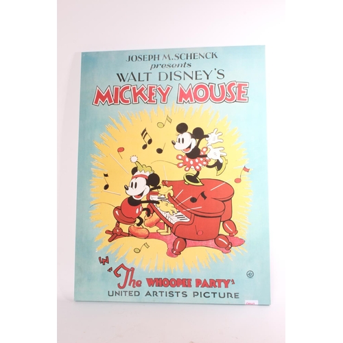 799 - A large canvas 'Mickey Mouse - The Whoopie Party'.