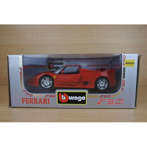 Thirteen Burago 1:18 Scale Die-cast Boxed model cars