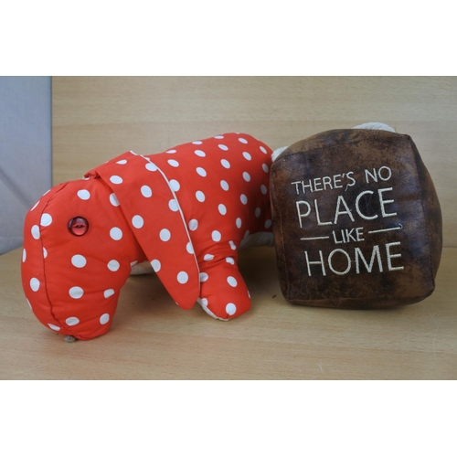 849 - 'There's No Place Like Home' door stop and another.