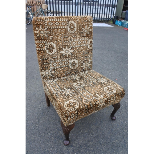 854 - A vintage upholstered nursing chair.