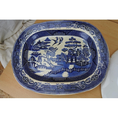 858 - A collection of antique platters.