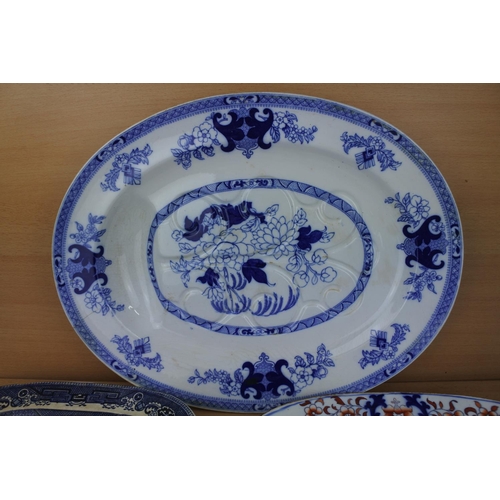 858 - A collection of antique platters.