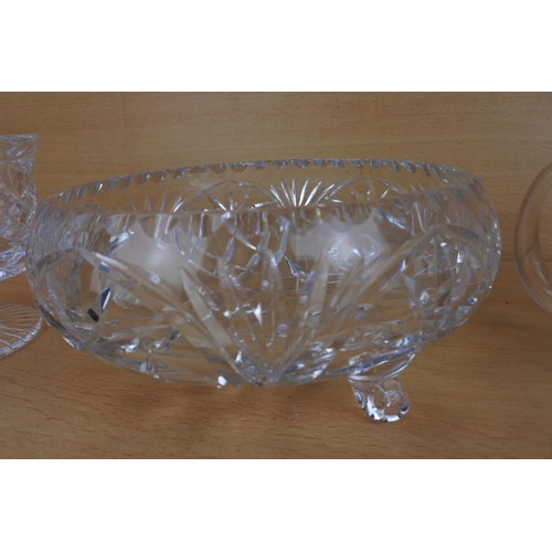 868 - A Tyrone Crystal jug and footed bowl and another.