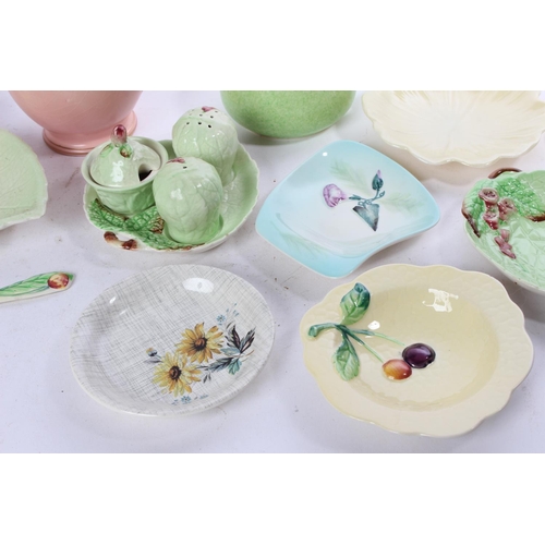 915 - A Carlton Ware cruet set, sectional dish and more.