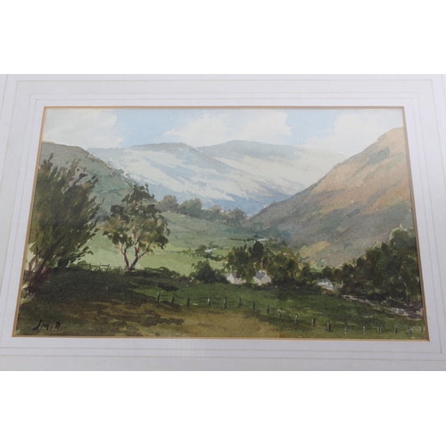 934 - A gilt framed watercolour 'Glendun, Co Antrim' signed J P McAteer, painting measures 25cm x 17cm.