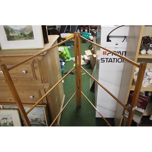 945 - A large pine folding towel rail.