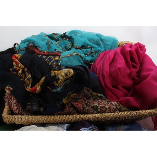 996 - An assortment of silk scarves etc.