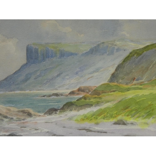 1011 - A stunning original watercolour painting of Fairhead, by Irish Artist, G W Morrison.