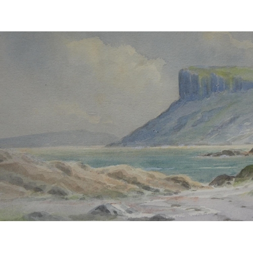 1011 - A stunning original watercolour painting of Fairhead, by Irish Artist, G W Morrison.