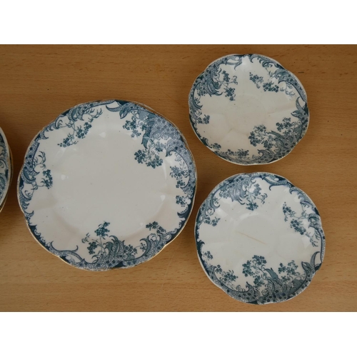 1013 - A decorative antique/ Victorian part teaset.