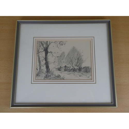 1014 - A stunning original pencil drawing of a cottage scene, signed Stanley Orchart.