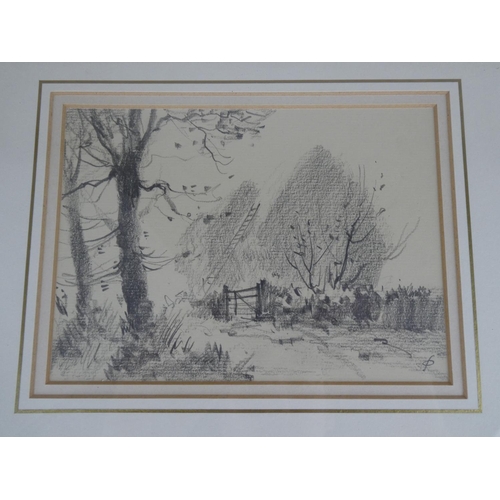 1014 - A stunning original pencil drawing of a cottage scene, signed Stanley Orchart.