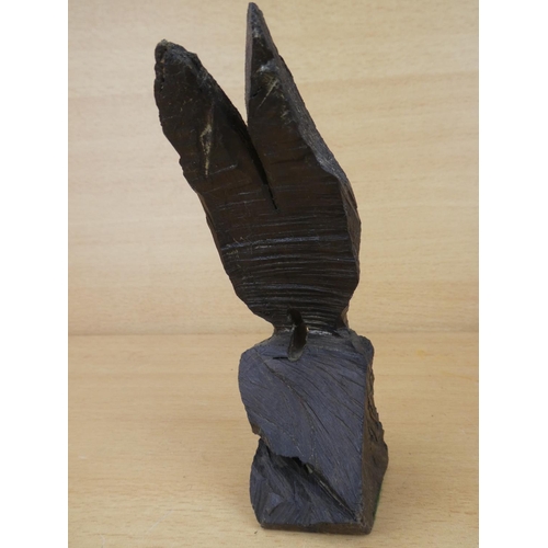 1015 - A hand carved Irish Bog oak eagle.