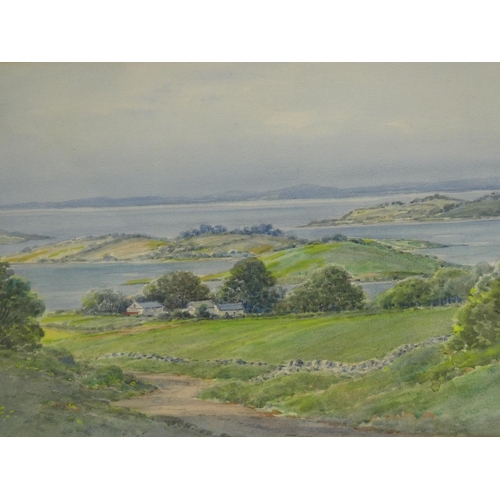 1020 - An original framed watercolour by Irish Artist,  W Morrison, 'Strangford Lough from Killinchy'.