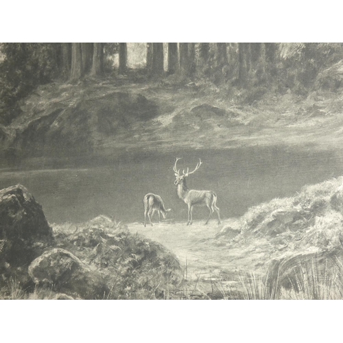 1044 - A stunning large antique framed engraving, 'Loch Katrine'.