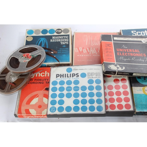 15 - A box of various reel to reel tapes.