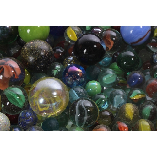 27 - A collection of vintage marbles.