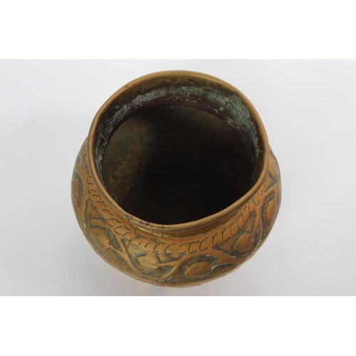 39 - An antique brass pot.