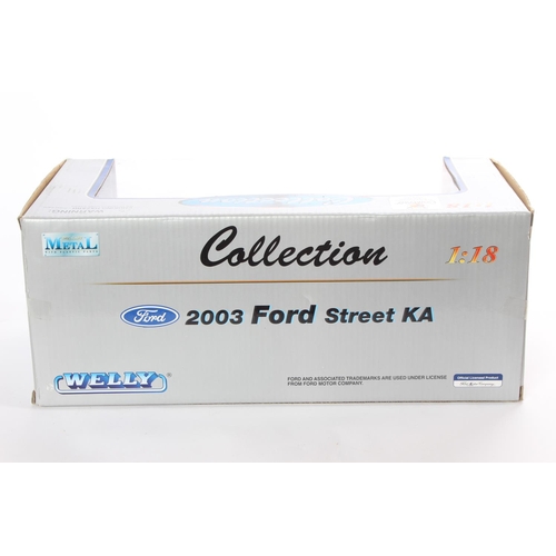 5 - A boxed 2003 Ford Street Ka model car, by Welly.